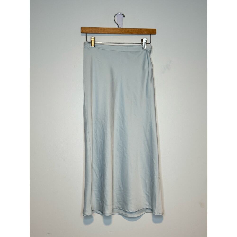 Urban Outfitters Light Blue Midi Slip Skirt